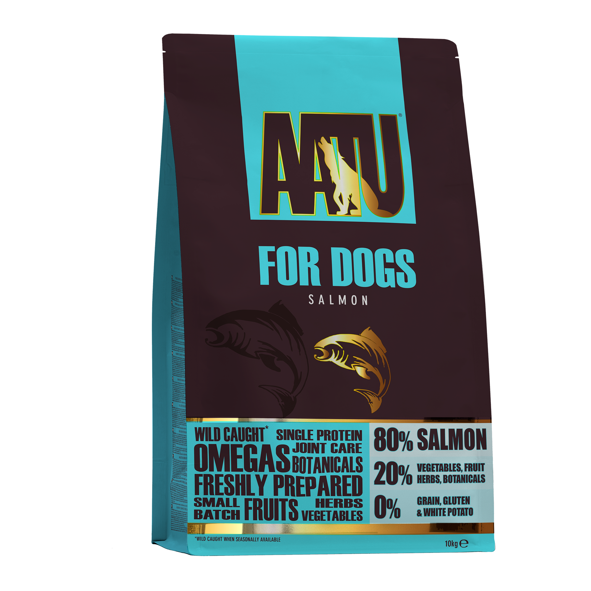 AATU 80/20 Grain Free Salmon Dry Dog Food - 10kg